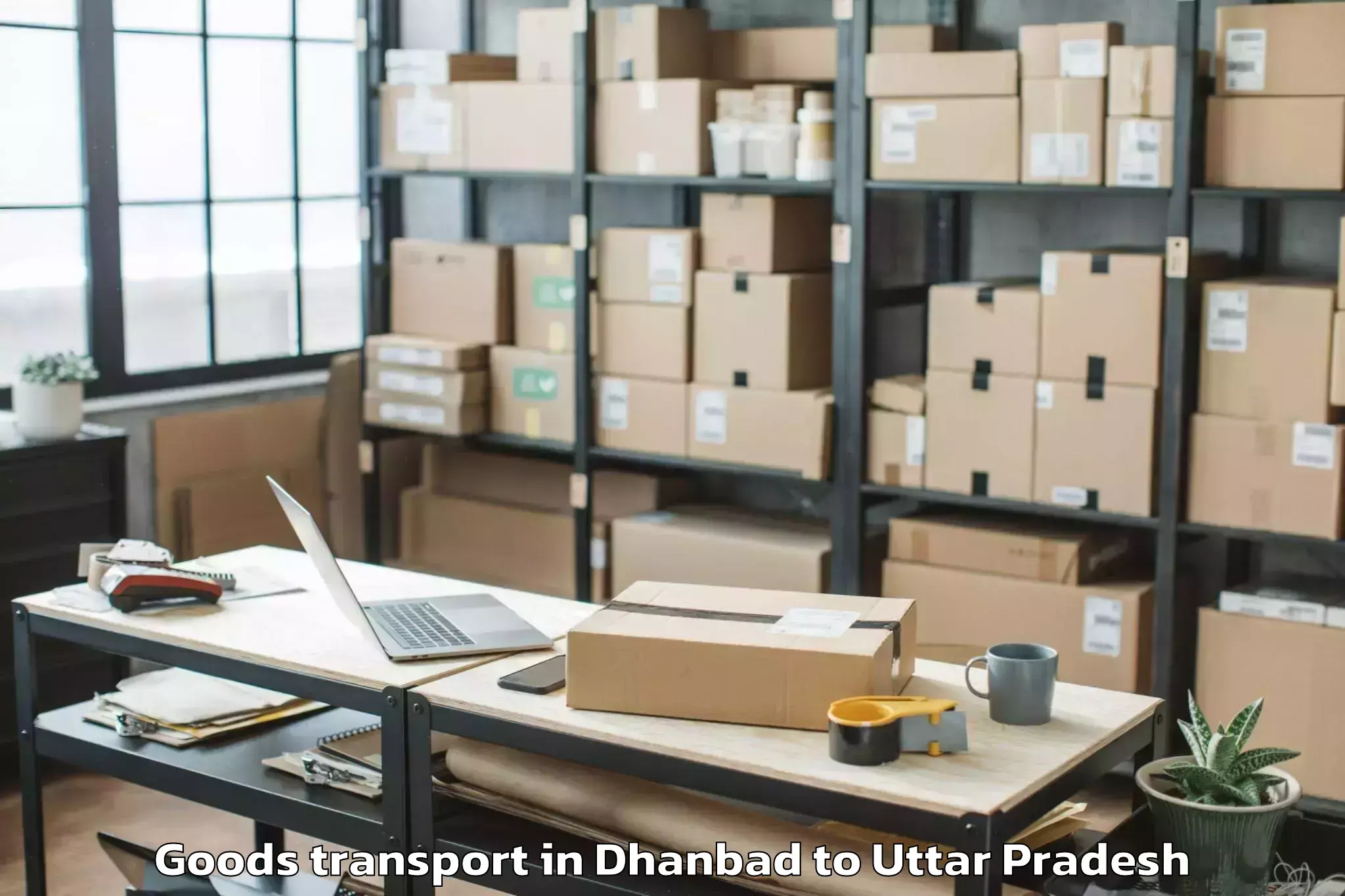 Discover Dhanbad to Domariyaganj Goods Transport